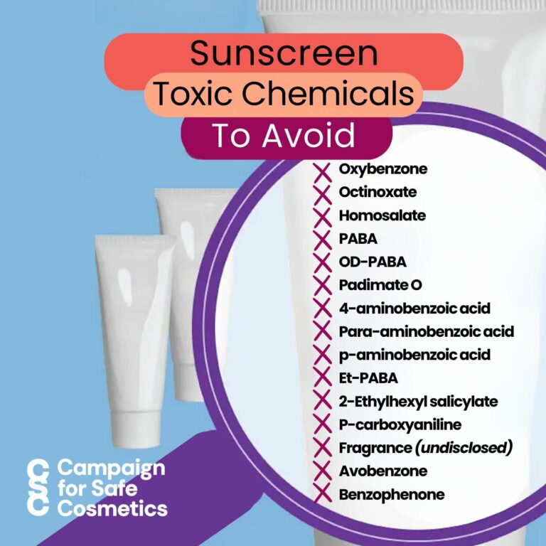 CSC Sunscreen Toxic Chemicals to Avoid